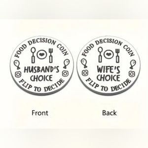 Food decision double-sided stainless steel coin